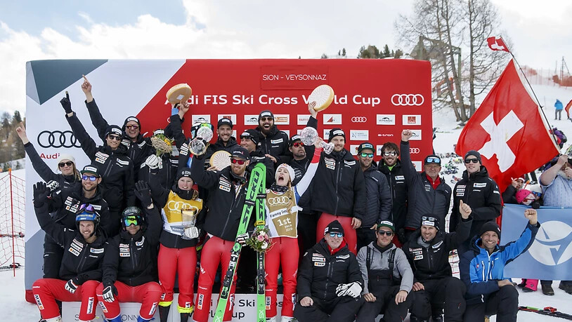 So sehen Sieger aus: Die Schweizer Skicrosser wollen an die erfolgreiche letzte Saison anknüpfen