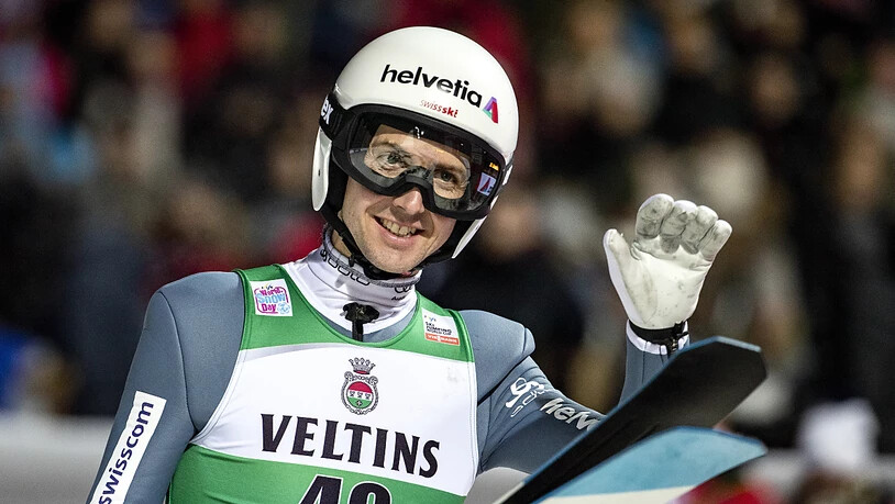 Positive Gefühle trotz dem 21. Platz: Simon Ammann beim Heim-Weltcup in Engelberg