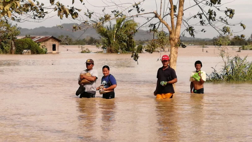 Bei der philippinischen Stadt Ormoc auf der Insel Leyte verursachte der Taifun Überschwemmungen.
