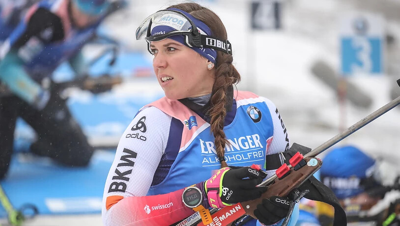 Im Schiessstand nicht optimal, in der Loipe aber stark: Lena Häcki lief beim Biathlon-Weltcup in Oberhof auf den 8. Platz