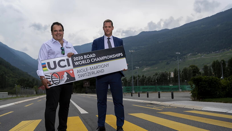 Die Co-Präsidenten des Organisationskomitees, Alexandre Debons (links) und Gregory Devaud, gaben grünes Licht für die Strassen-WM in der Schweiz