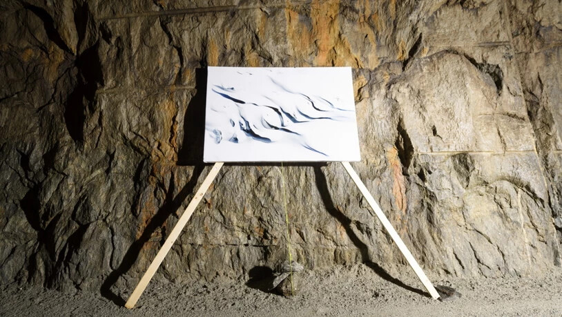 Die Ausstellung "Géants en mouvement" (Riesen in Bewegung) im Tälligrattunnel beim Aletschgletscher ist noch bis zum 25. Oktober zu sehen.