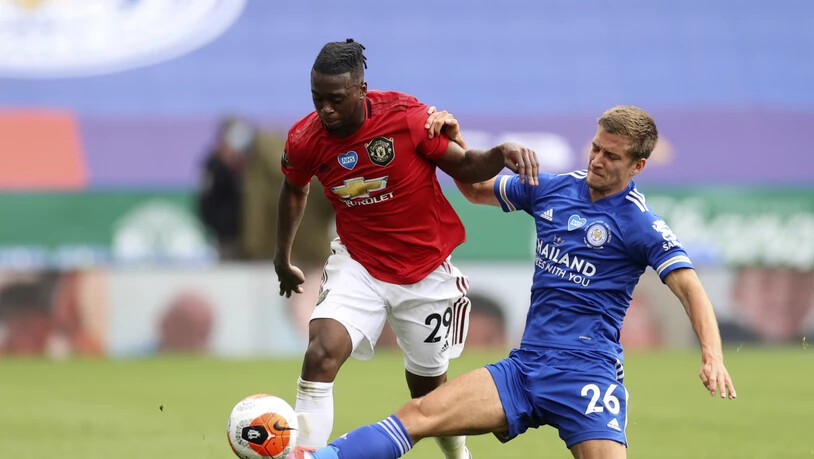 Manchester United mit Aaron Wan-Bissaka (29) war von Leicester nicht mehr zu stoppen