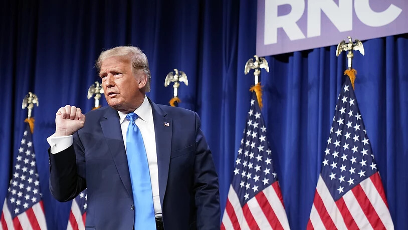 Donald Trump, Präsident der USA, wurde von den Republikanern einstimmig als Kandidat nominiert. Foto: Andrew Harnik/AP/dpa