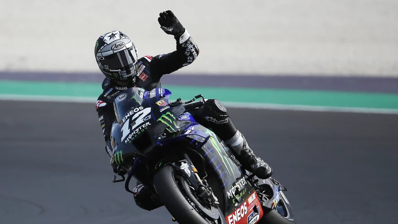 Konnte nach einem Jahr wieder einmal über einen GP-Sieg jubeln: Der spanische Yamaha-Fahrer Maverick Viñales war auf dem Circuit in Misano am schnellsten