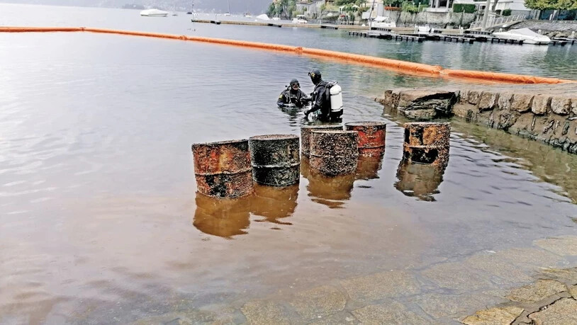 Aus den alten Chemiefässern im Lago Maggiore ist zum Glück nichts Umweltgefährdendes ausgetreten.