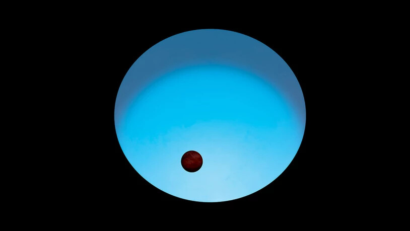 Der Exoplanet WASP-189b umkreist den blau leuchtenden Stern HD 133112. Es ist einer der heissesten Sterne, um die ein Planetensystem bekannt ist.