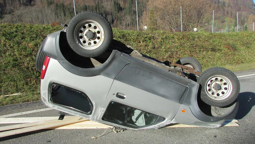 Glück im Unglück: Der Autofahrer verletzte sich beim Unfall nicht.