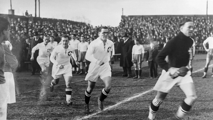 Leopold Kielholz bei einem Länderspiel im  Juni 1931 in Prag