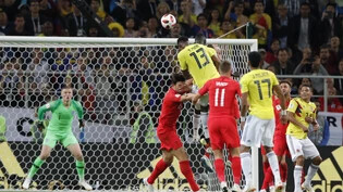 Zuletzt köpfelte Yerry Mina Kolumbien mit seinem Tor in der 93. Minute des Achtelfinalspiels gegen England in die Verlängerung
