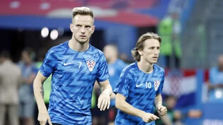 Auf sie wird es gegen England wieder ankommen: Kroatiens Antreiber im Mittelfeld, Ivan Rakitic (links) und Luka Modric (rechts)