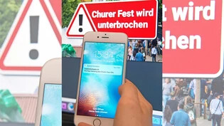Falls es zu einem Unterbruch oder gar zu einem Abbruch am Churer Fest kommen sollte, informiert «suedostschweiz.ch» über die App