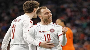 Glücksgefühle bei der Rückkehr: Christian Eriksen jubelt über seinen Treffer gegen die Niederlande.