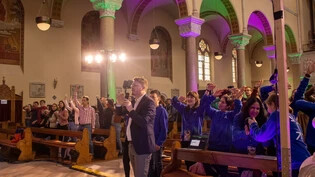 Vor einem Jahr: Jugendliche feiern den Gottesdienst am nationalen Weltjugendtag in Olten.