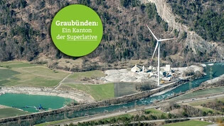 Die derzeit grösste Windenergieanlage der Schweiz steht in Haldenstein.