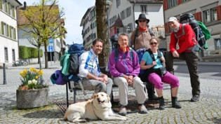 Tagesziel Uznach erreicht: In acht Tagen führt die Mut-Tour von St. Gallen bis Wädenswil.
