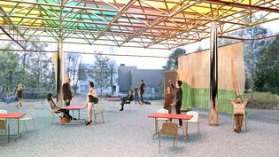 Tobias van den Dries hat die Jury mit dem Konzept eines Pavillons auf drei Stützen überzeugt.