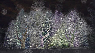 Die «Trees in Motion» sind eine Installation von Artificialowl und dieses Jahr im Zauberwald zu sehen.