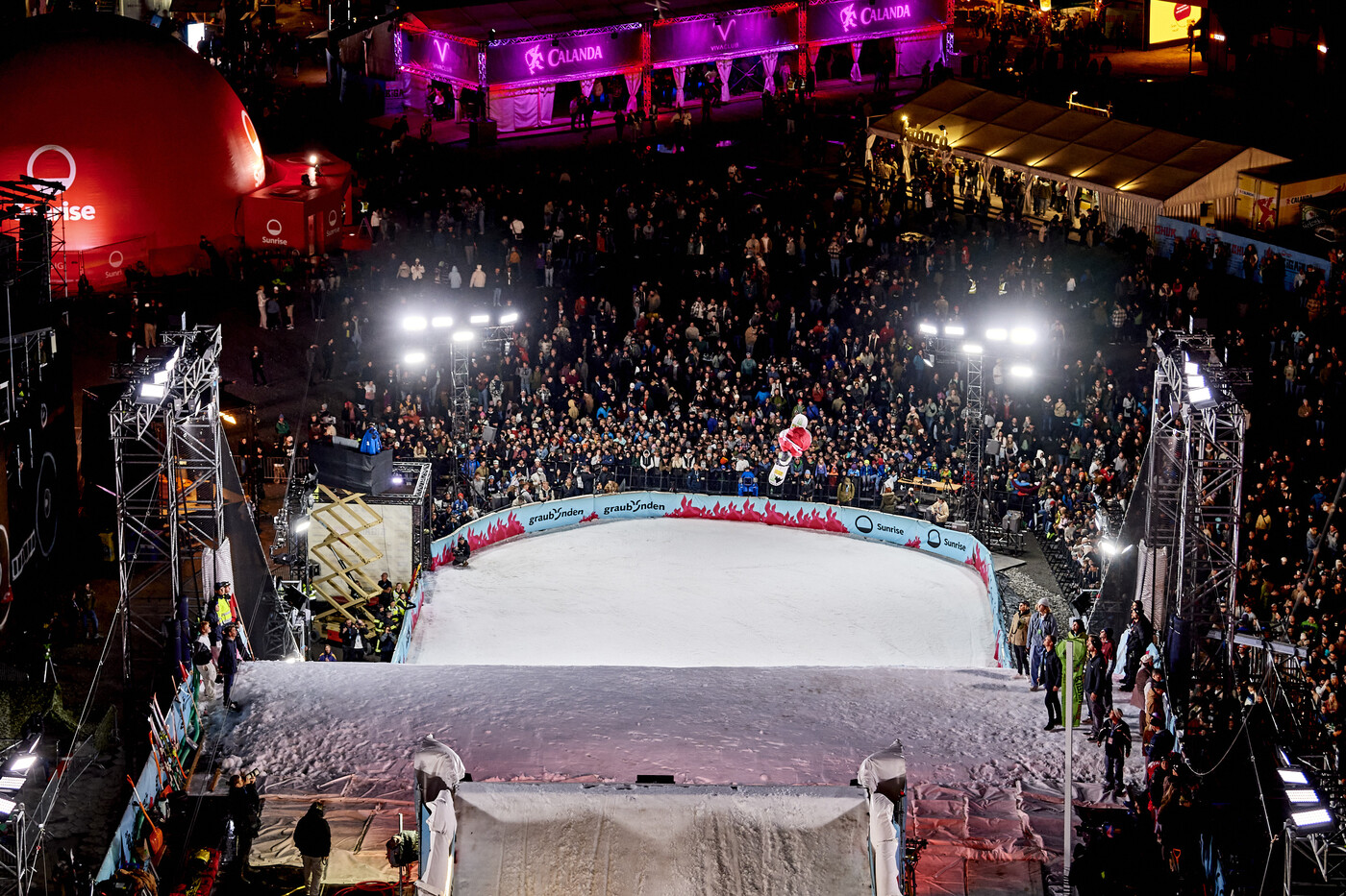 Blick auf die Schanze des letzten Jahres: 2022 fand der FIS Freestyle Event Big Air zum zweiten Mal in Chur statt.