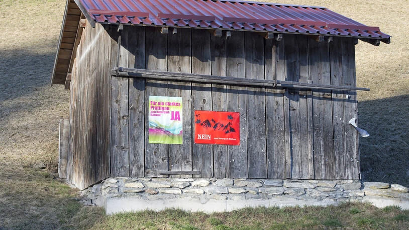Pro Contra Plakat Plakate Abstimmung Ja Nein Naturpark Rätikon