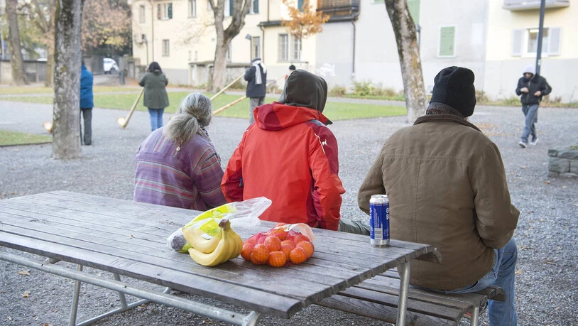 Stadtgarten Stadtpark Randständige Menschen Drogen Alkohol Chur