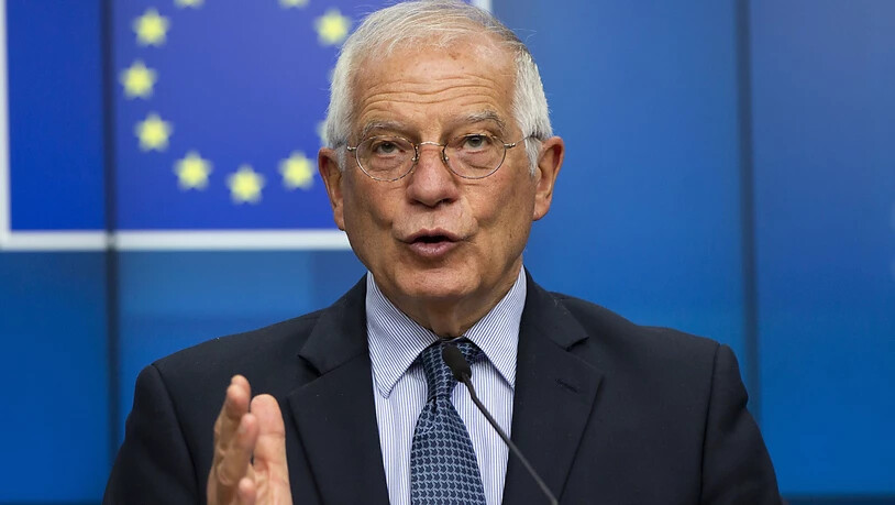 ARCHIV - Der EU-Außenbeauftragte Josep Borrell während einer Presekonferenz in Brüssel. Foto: Virginia Mayo/AP Pool/dpa