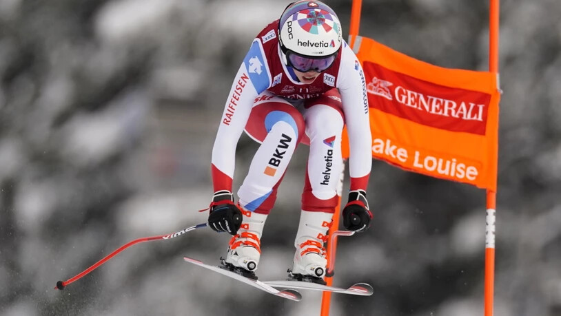 Michelle Gisin unterwegs auf der Abfahrtsstrecke in Lake Louise - das wird es in der kommenden Weltcup-Saison nicht geben