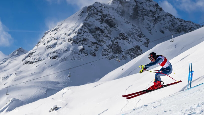 Nur der Berg schaut zu: Bei den Weltcup-Rennen der Frauen in St. Moritz hat es im Zielraum keine Zuschauer