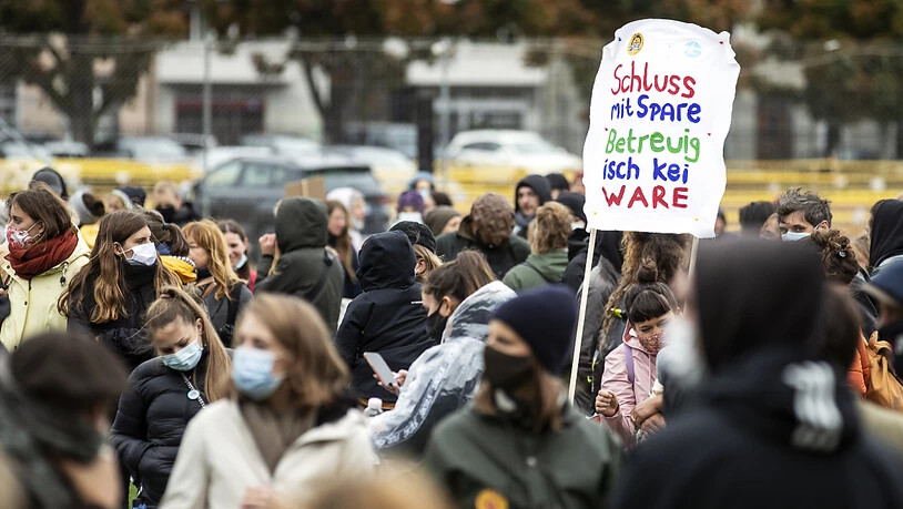 Demonstration in Zürich vor der eidgenössischen Abstimmung am Sonntag.