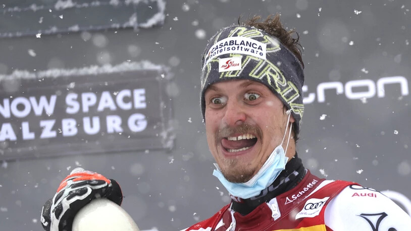 Manuel Feller feiert seinen ersten Weltcup-Sieg