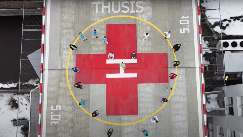 Das Spital Thusis hat bei der «Jerusalema Challenge» mitgemacht.