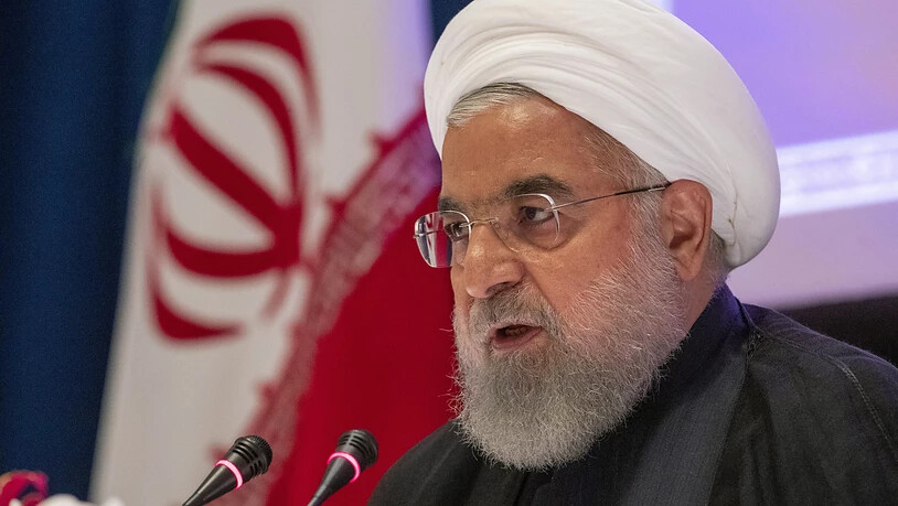 ARCHIV - Hassan Ruhani, Präsident des Irans, während einer Pressekonferenz. Foto: Mary Altaffer/AP/dpa