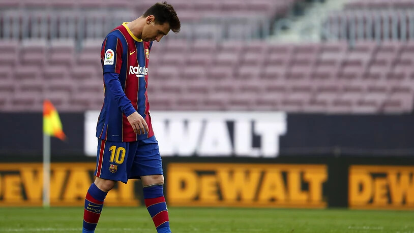 Nächste Titelchance futsch: Barcelonas Lionel Messi verlässt den Platz mit hängendem Kopf