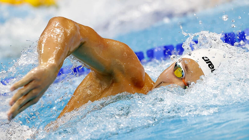 Antonio Djakovic schwimmt um den Finaleinzug über 200 m Crawl