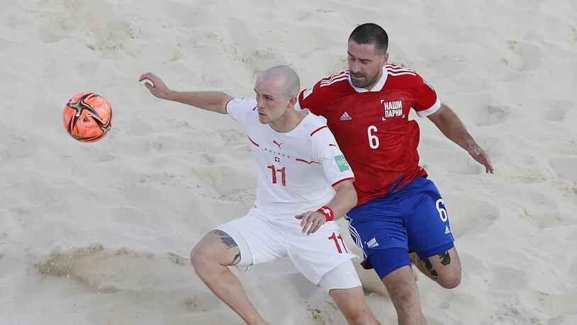 Glenn Hodel und dem Schweizer Nationalteam im Beachsoccer fehlen Sekunden respektive Millimeter zum Einzug in den WM-Final