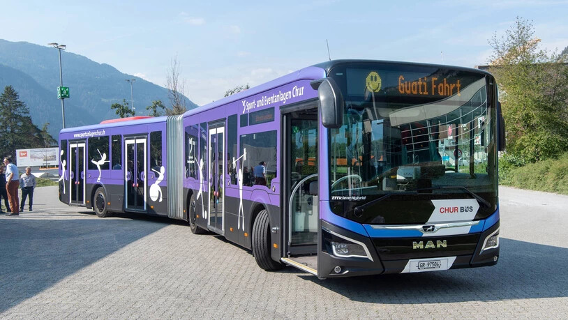 Das Design des neuen, sportlichen Gefährts der Chur Bus AG.