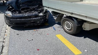 Nur Blechschaden: Bei dem Unfall in Chur wurde niemand verletzt.